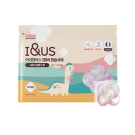I&US 3-Chamber Ultra Concentrated Capsule Laundry Detergent 30 Count Premium French Camellia Scent Indoor Drying Safe _ Made in Korea